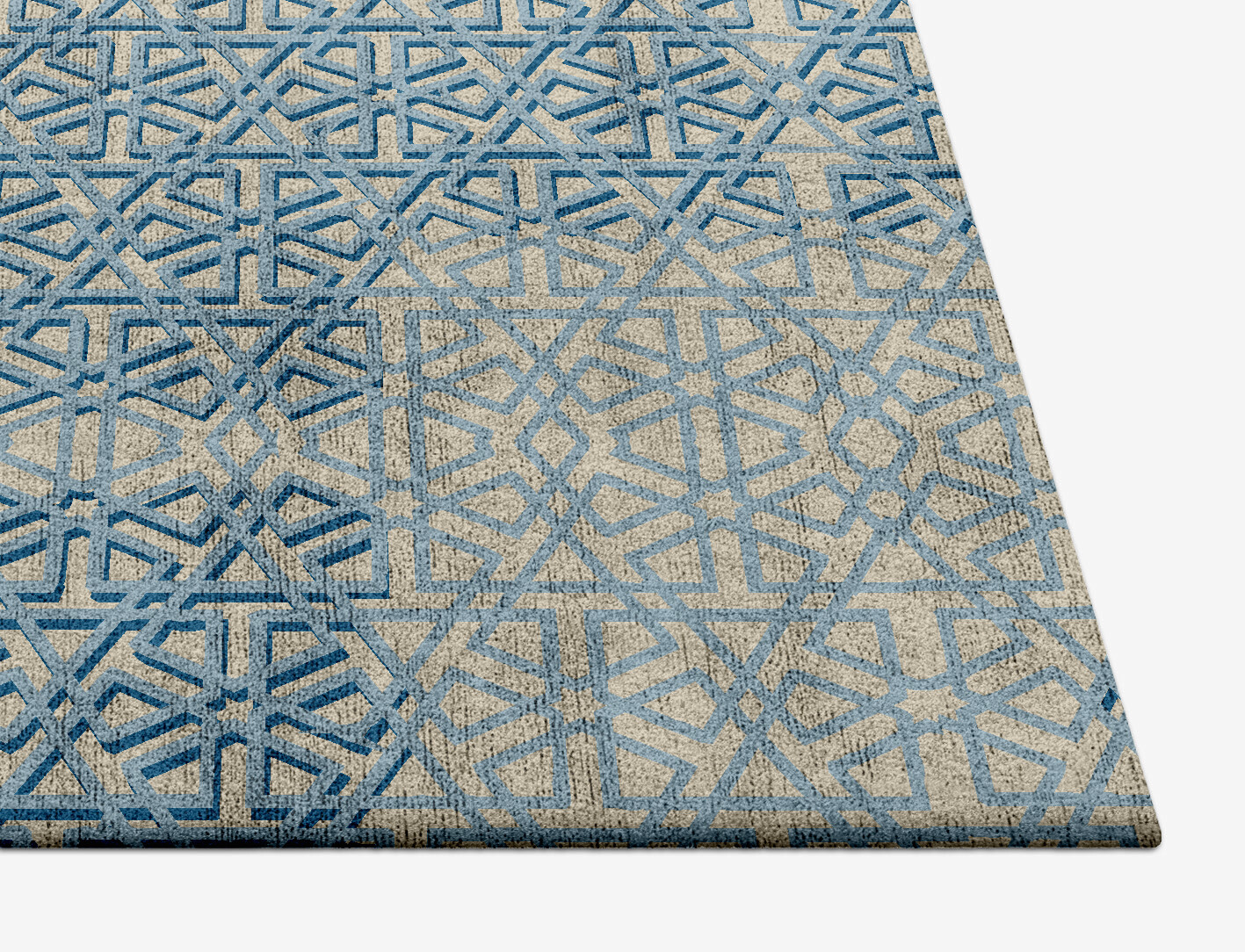 Imprints Geometric Square Hand Tufted Bamboo Silk Custom Rug by Rug Artisan
