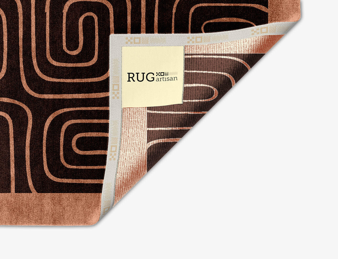 Inca Geometric Arch Hand Knotted Bamboo Silk Custom Rug by Rug Artisan