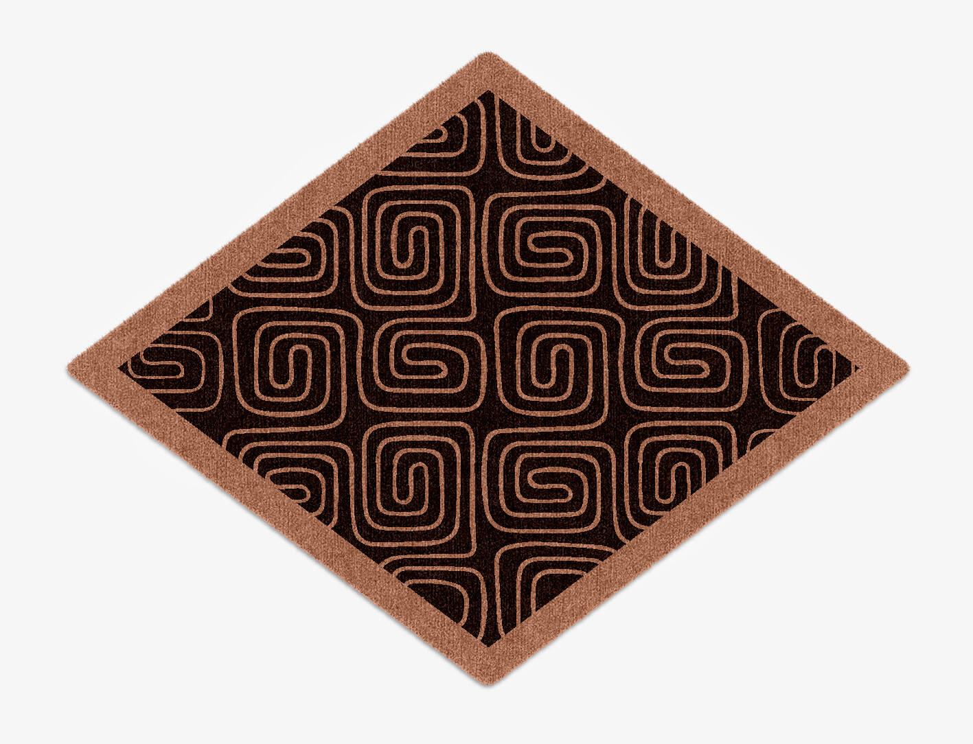 Inca Geometric Diamond Hand Knotted Tibetan Wool Custom Rug by Rug Artisan