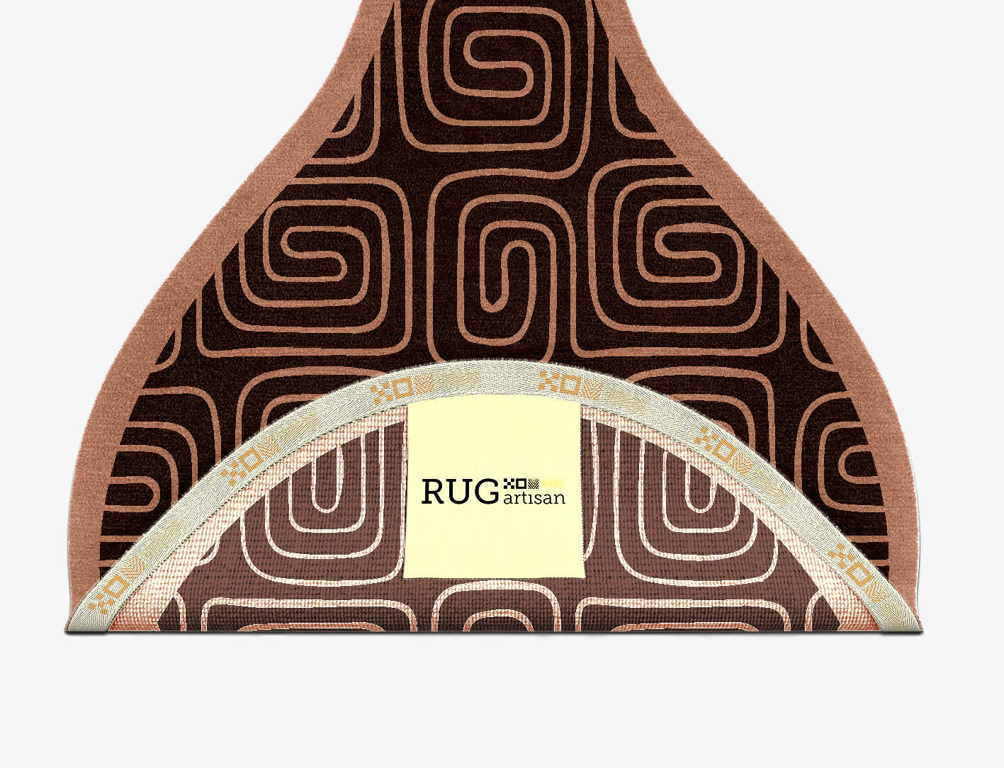 Inca Geometric Drop Hand Knotted Tibetan Wool Custom Rug by Rug Artisan