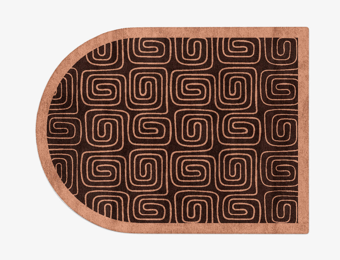 Inca Geometric Arch Hand Tufted Bamboo Silk Custom Rug by Rug Artisan