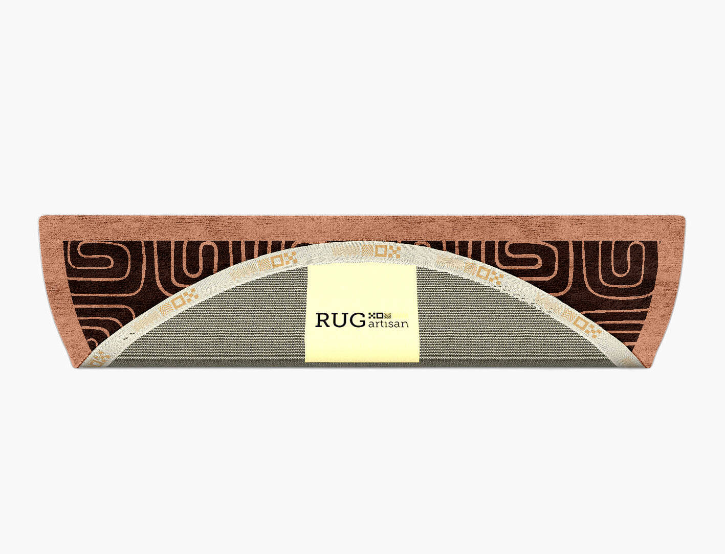 Inca Geometric Halfmoon Hand Tufted Bamboo Silk Custom Rug by Rug Artisan