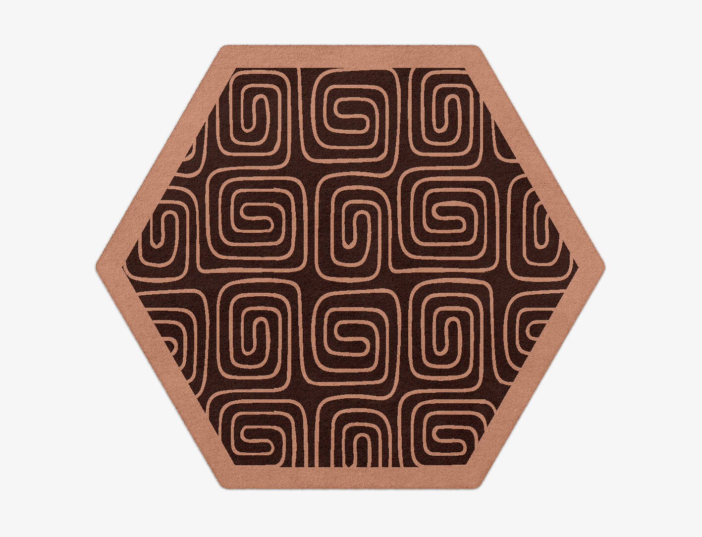 Inca Geometric Hexagon Hand Tufted Pure Wool Custom Rug by Rug Artisan