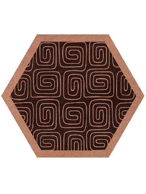 Inca Geometric Hexagon Hand Tufted Pure Wool Custom Rug by Rug Artisan