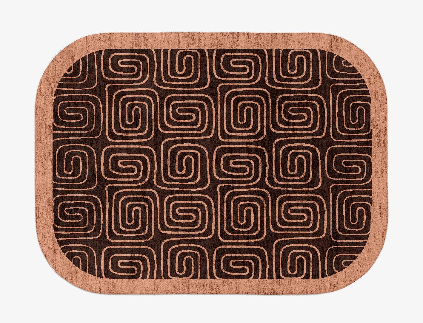 Inca Geometric Oblong Hand Tufted Bamboo Silk Custom Rug by Rug Artisan