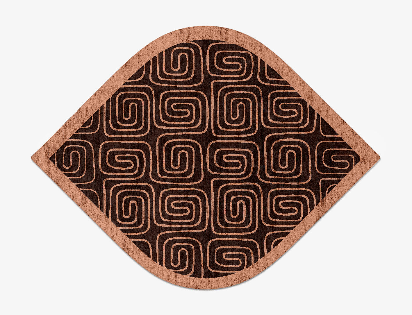 Inca Geometric Ogee Hand Tufted Bamboo Silk Custom Rug by Rug Artisan