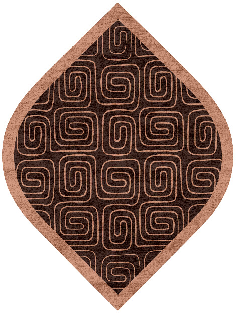 Inca Geometric Ogee Hand Tufted Bamboo Silk Custom Rug by Rug Artisan