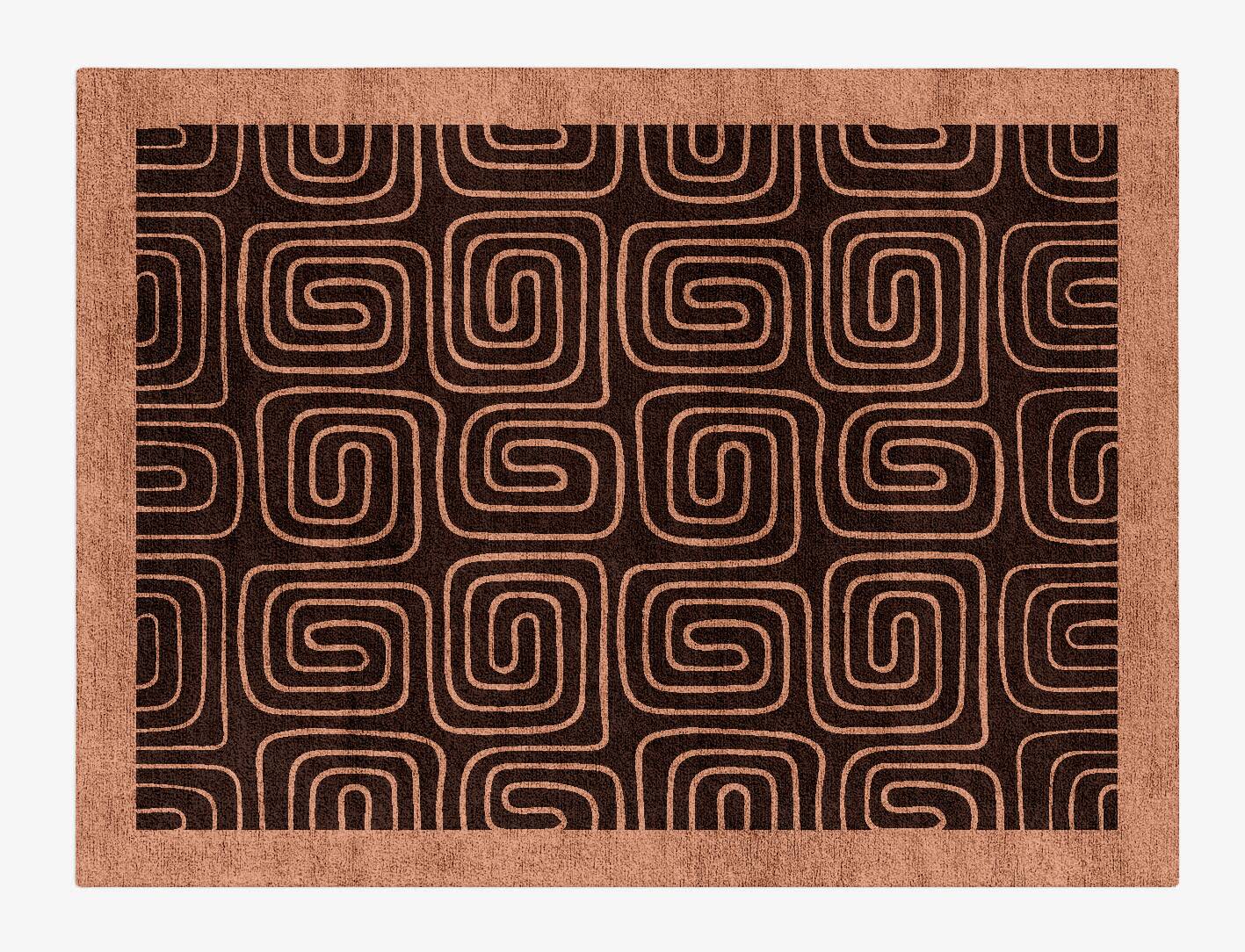 Inca Geometric Rectangle Hand Tufted Bamboo Silk Custom Rug by Rug Artisan