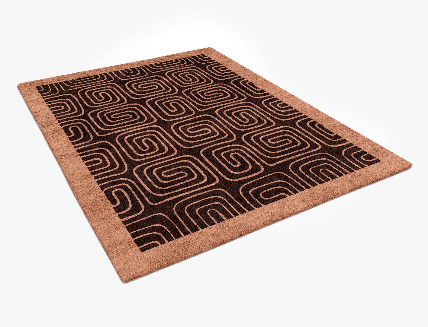 Inca Geometric Rectangle Hand Tufted Bamboo Silk Custom Rug by Rug Artisan