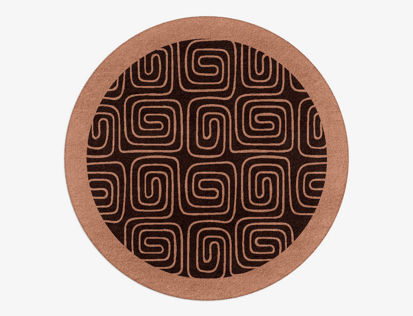 Inca Geometric Round Hand Tufted Pure Wool Custom Rug by Rug Artisan