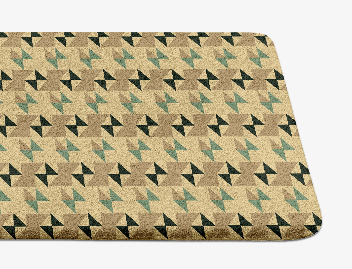 Indian Drums Geometric Runner Hand Tufted Pure Wool Custom Rug by Rug Artisan