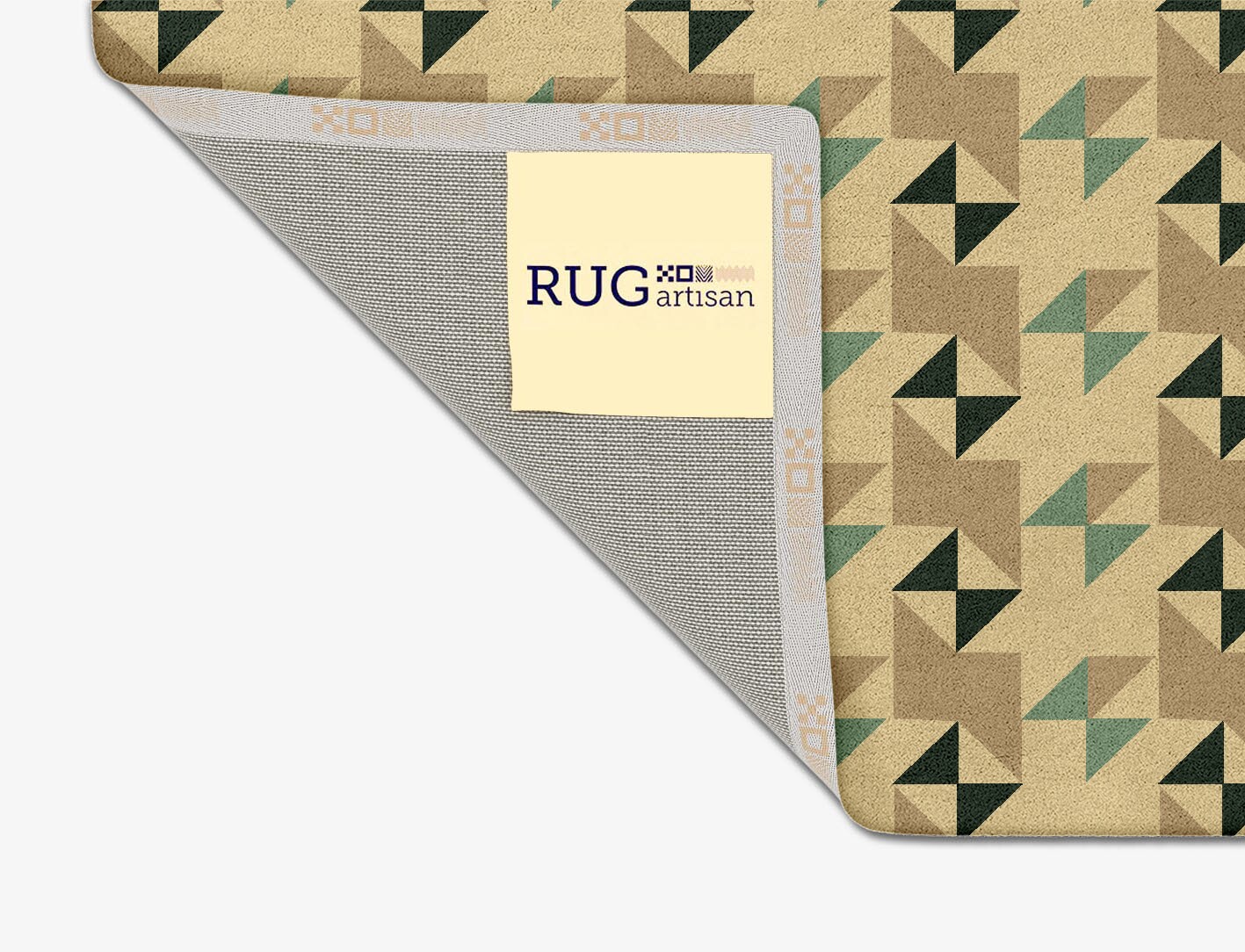 Indian Drums Geometric Square Hand Tufted Pure Wool Custom Rug by Rug Artisan