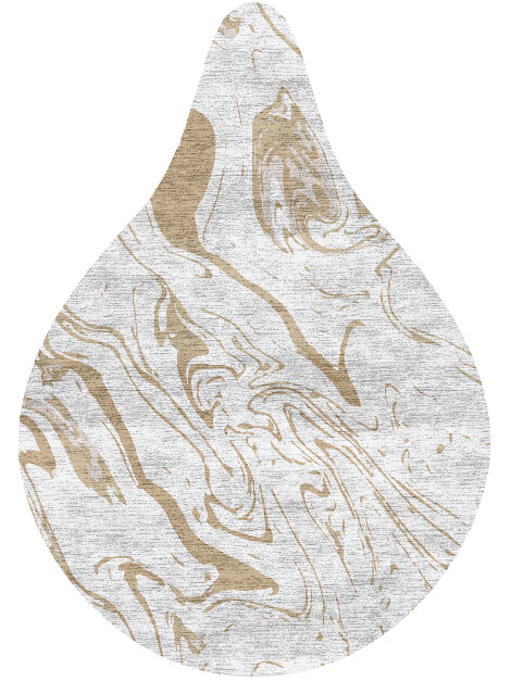Ink Swirls Surface Art Drop Hand Knotted Bamboo Silk Custom Rug by Rug Artisan