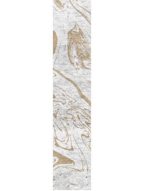 Ink Swirls Surface Art Runner Hand Knotted Bamboo Silk Custom Rug by Rug Artisan
