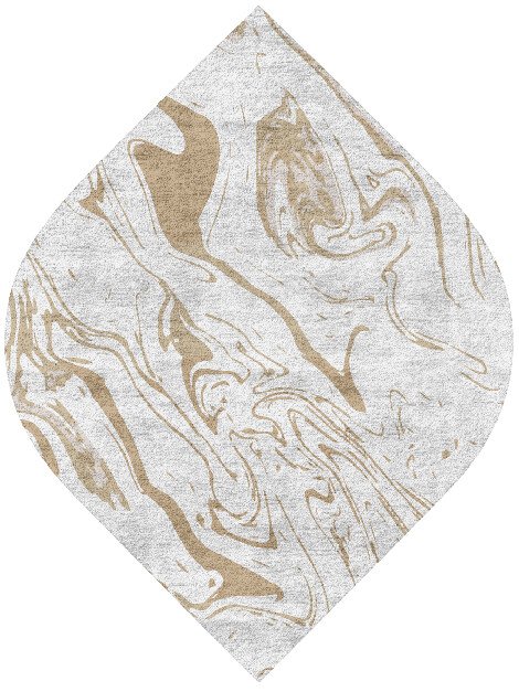 Ink Swirls Surface Art Ogee Hand Tufted Bamboo Silk Custom Rug by Rug Artisan