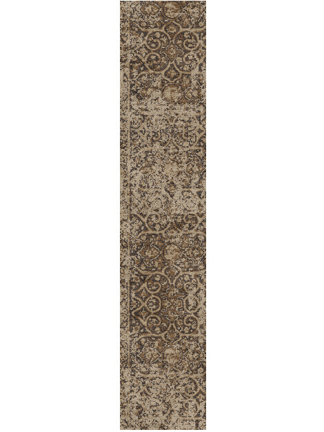 Inlaid Columns Vintage Runner Hand Knotted Tibetan Wool Custom Rug by Rug Artisan