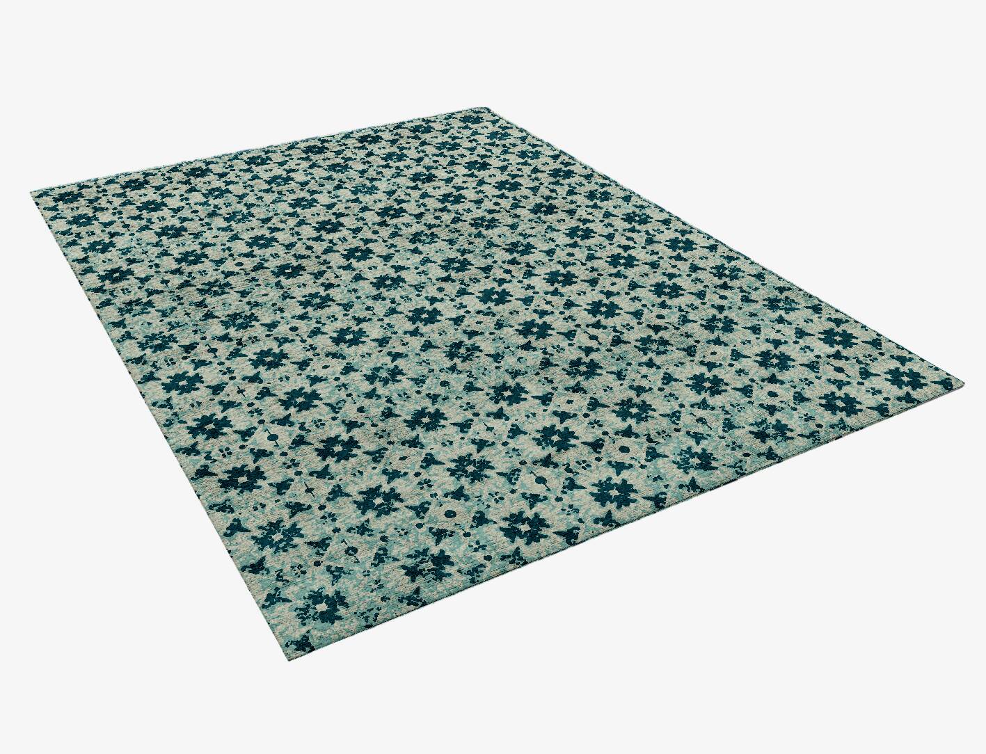 Inlays Vintage Rectangle Hand Knotted Bamboo Silk Custom Rug by Rug Artisan