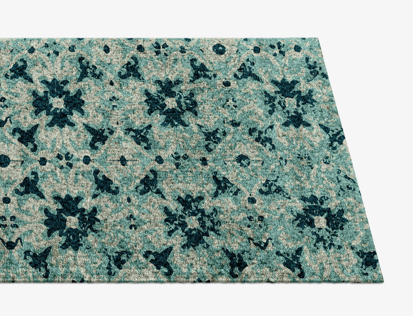 Inlays Vintage Runner Hand Knotted Bamboo Silk Custom Rug by Rug Artisan