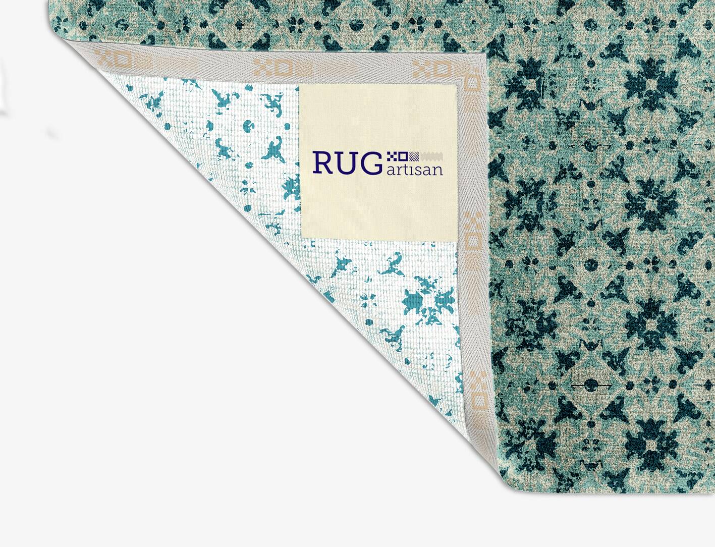Inlays Vintage Square Hand Knotted Bamboo Silk Custom Rug by Rug Artisan