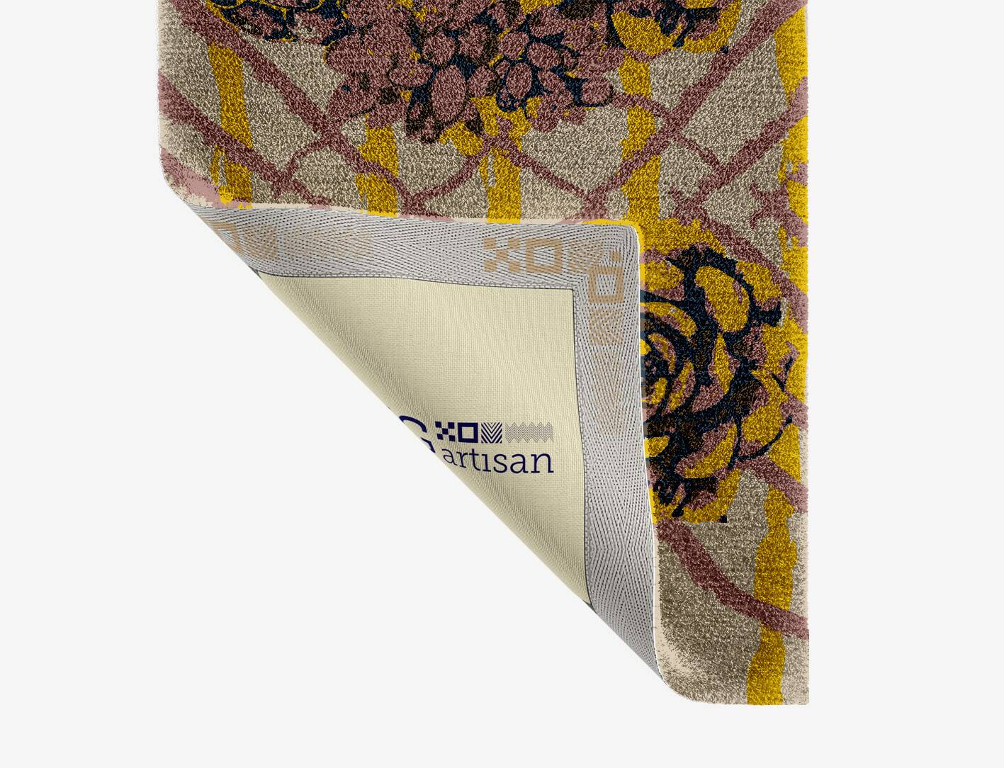 Intaglio Floral Runner Hand Knotted Tibetan Wool Custom Rug by Rug Artisan