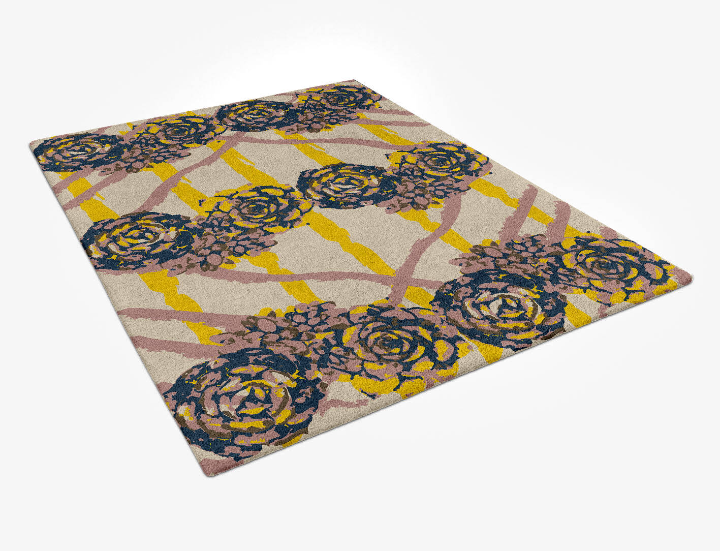 Intaglio Floral Rectangle Hand Tufted Pure Wool Custom Rug by Rug Artisan