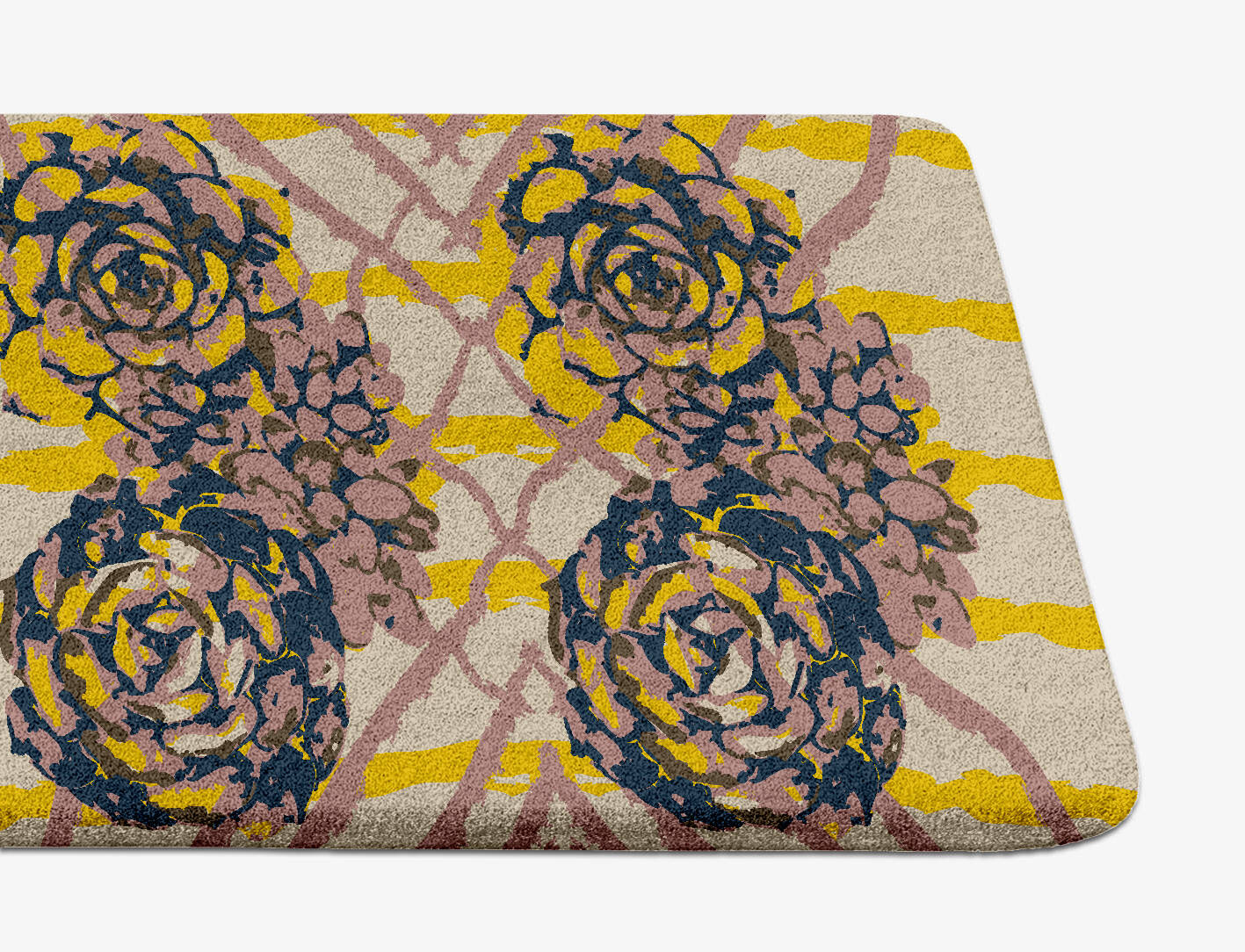 Intaglio Floral Runner Hand Tufted Pure Wool Custom Rug by Rug Artisan
