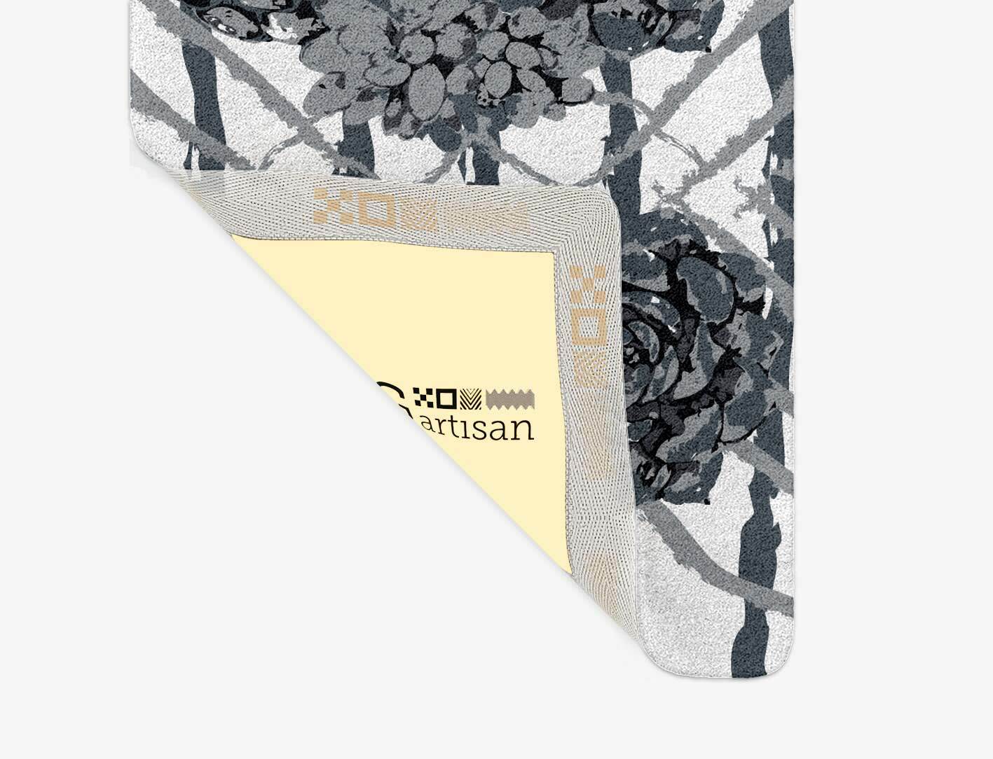 Intaglio Grey Monochrome Runner Hand Tufted Pure Wool Custom Rug by Rug Artisan