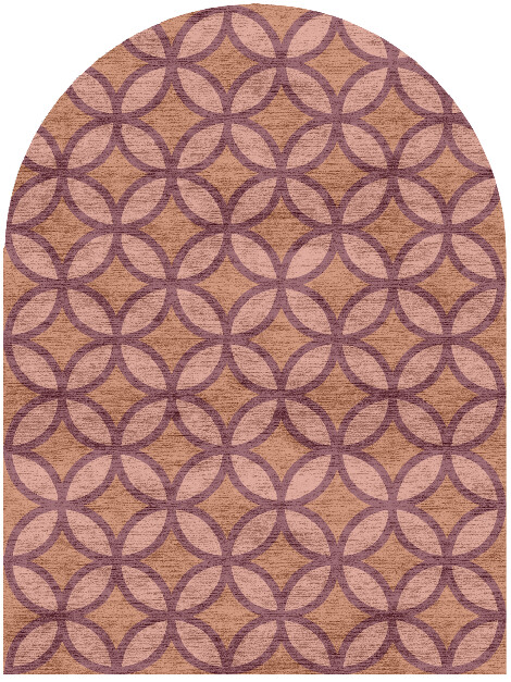 Intersections Modern Geometrics Arch Hand Knotted Bamboo Silk Custom Rug by Rug Artisan