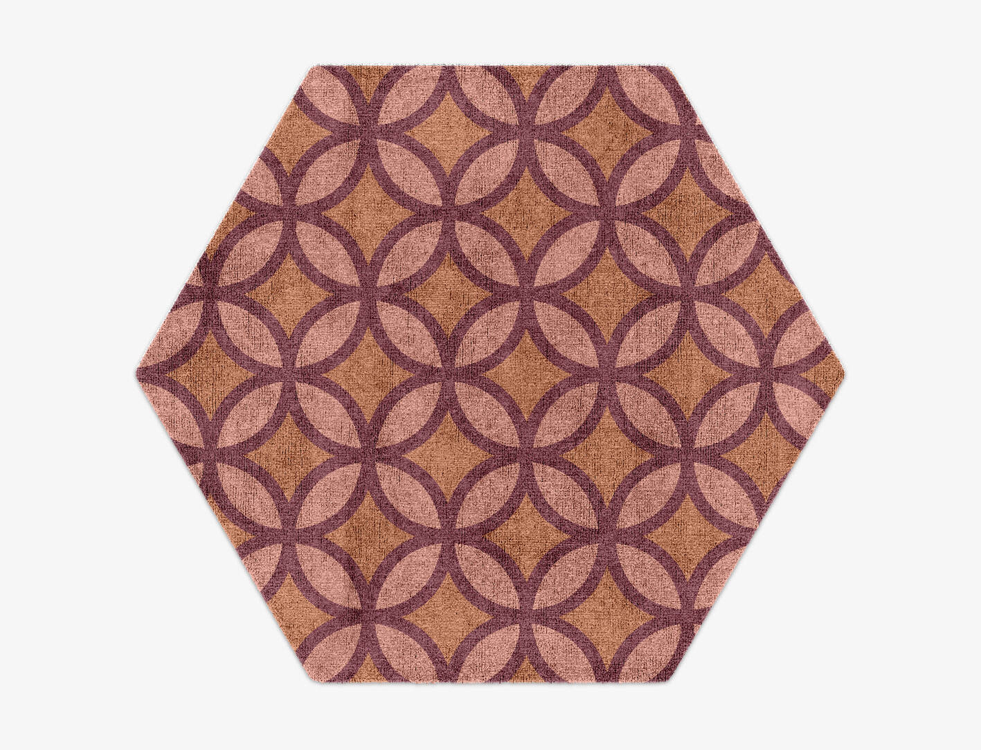 Intersections Modern Geometrics Hexagon Hand Knotted Bamboo Silk Custom Rug by Rug Artisan