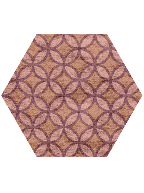 Intersections Modern Geometrics Hexagon Hand Knotted Bamboo Silk Custom Rug by Rug Artisan