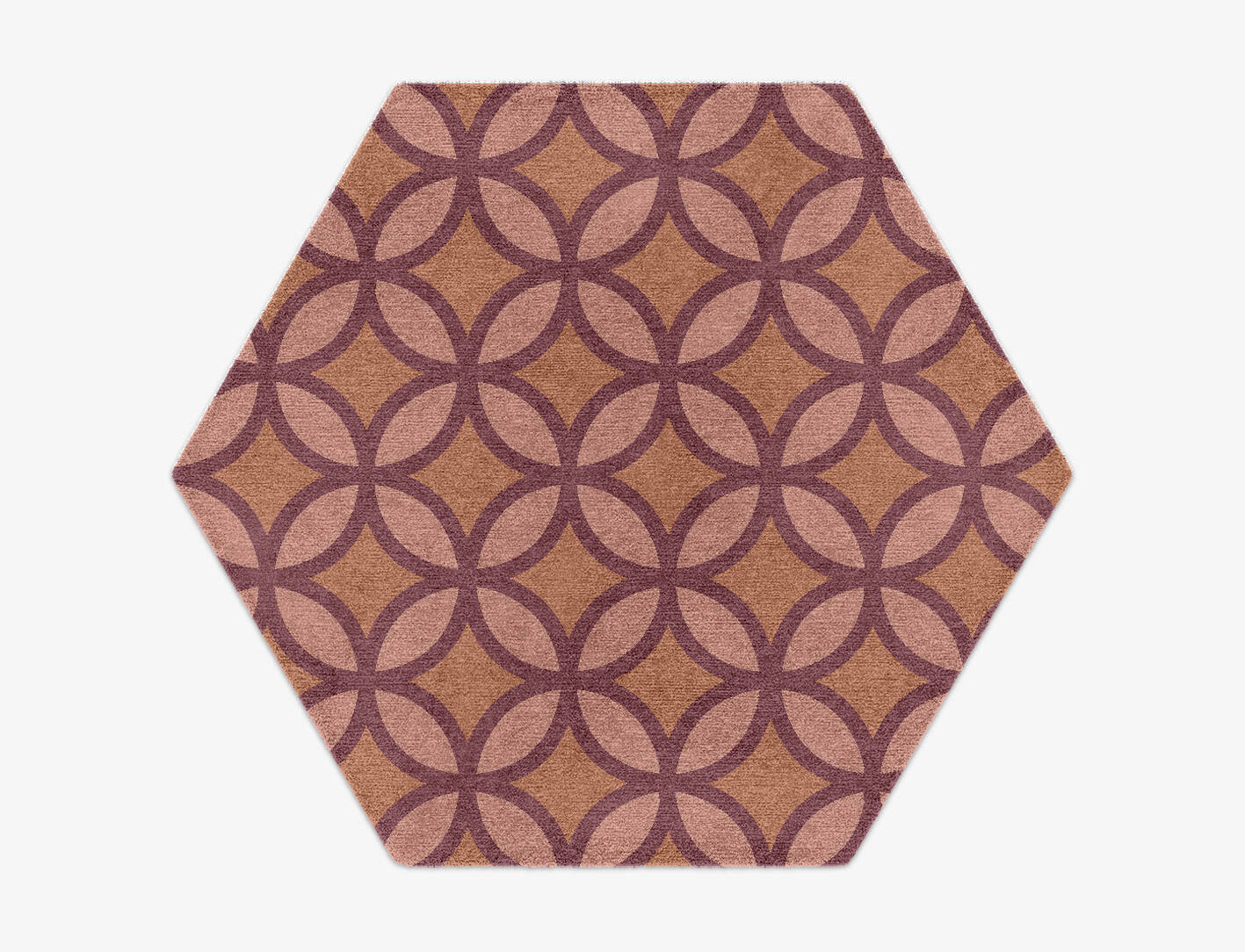 Intersections Modern Geometrics Hexagon Hand Knotted Tibetan Wool Custom Rug by Rug Artisan