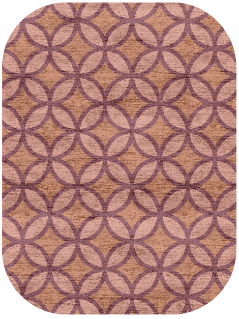 Intersections Modern Geometrics Oblong Hand Knotted Bamboo Silk Custom Rug by Rug Artisan