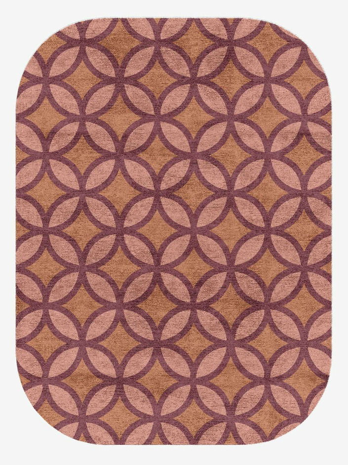 Intersections Modern Geometrics Oblong Hand Knotted Bamboo Silk Custom Rug by Rug Artisan