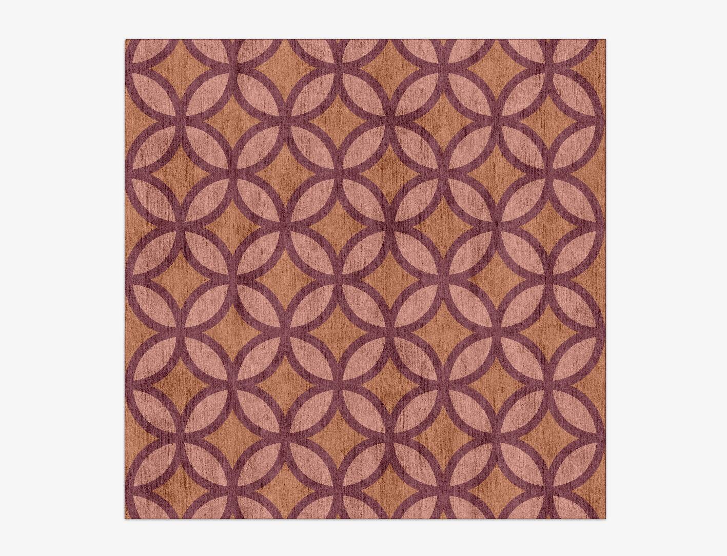 Intersections Modern Geometrics Square Hand Knotted Bamboo Silk Custom Rug by Rug Artisan