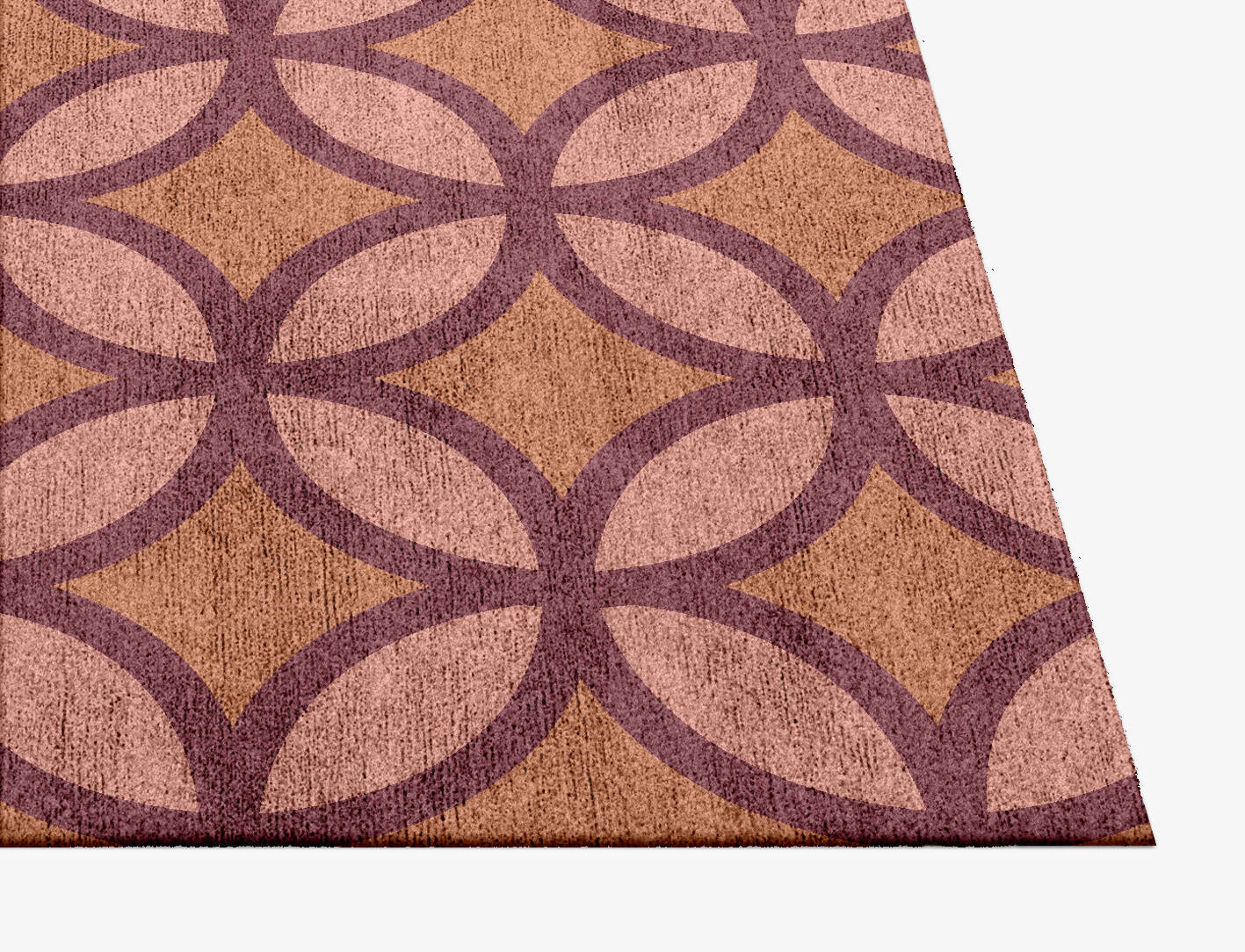 Intersections Modern Geometrics Square Hand Knotted Bamboo Silk Custom Rug by Rug Artisan