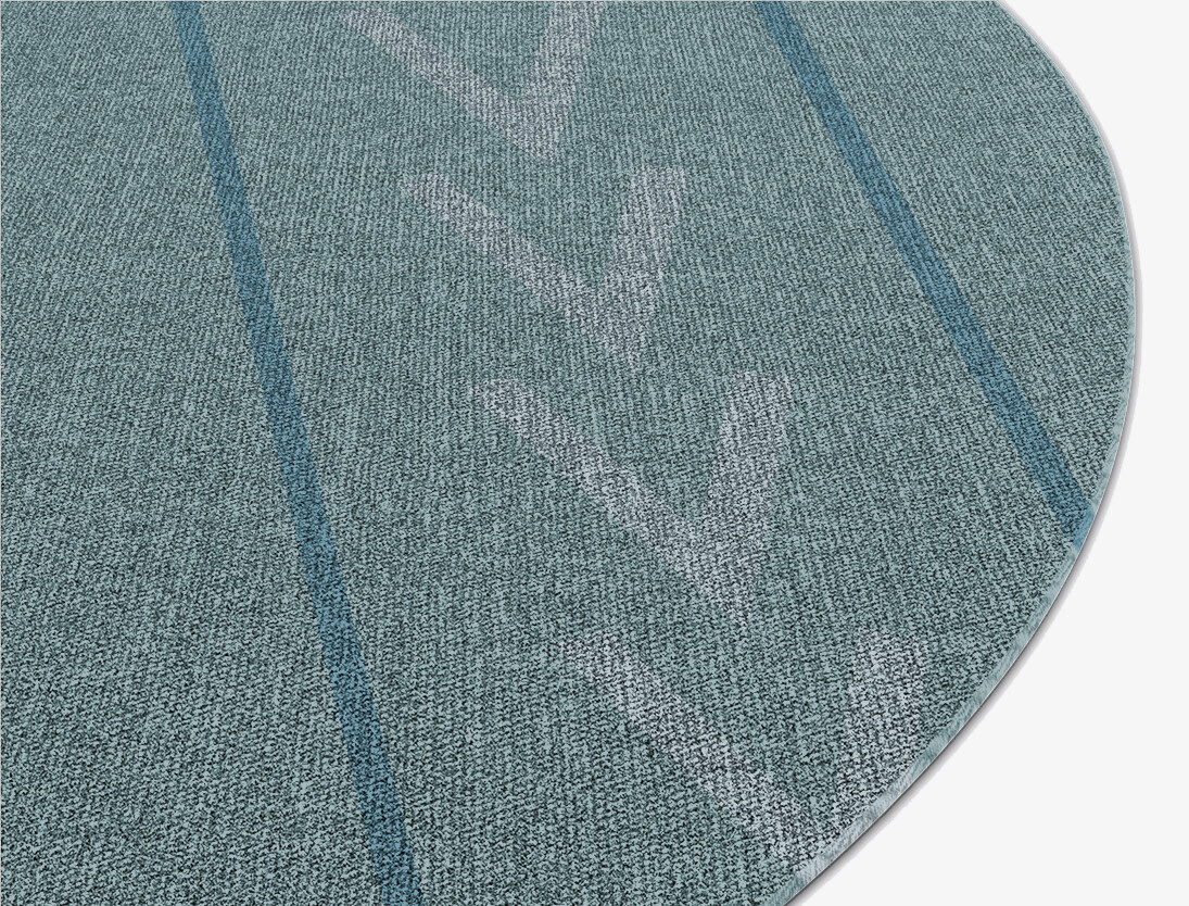 Inverse Minimalist Oval Flatweave New Zealand Wool Custom Rug by Rug Artisan