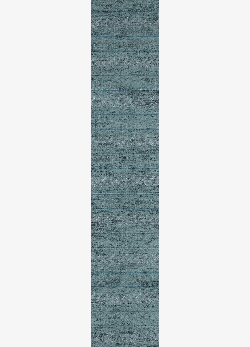 Inverse Minimalist Runner Flatweave Bamboo Silk Custom Rug by Rug Artisan