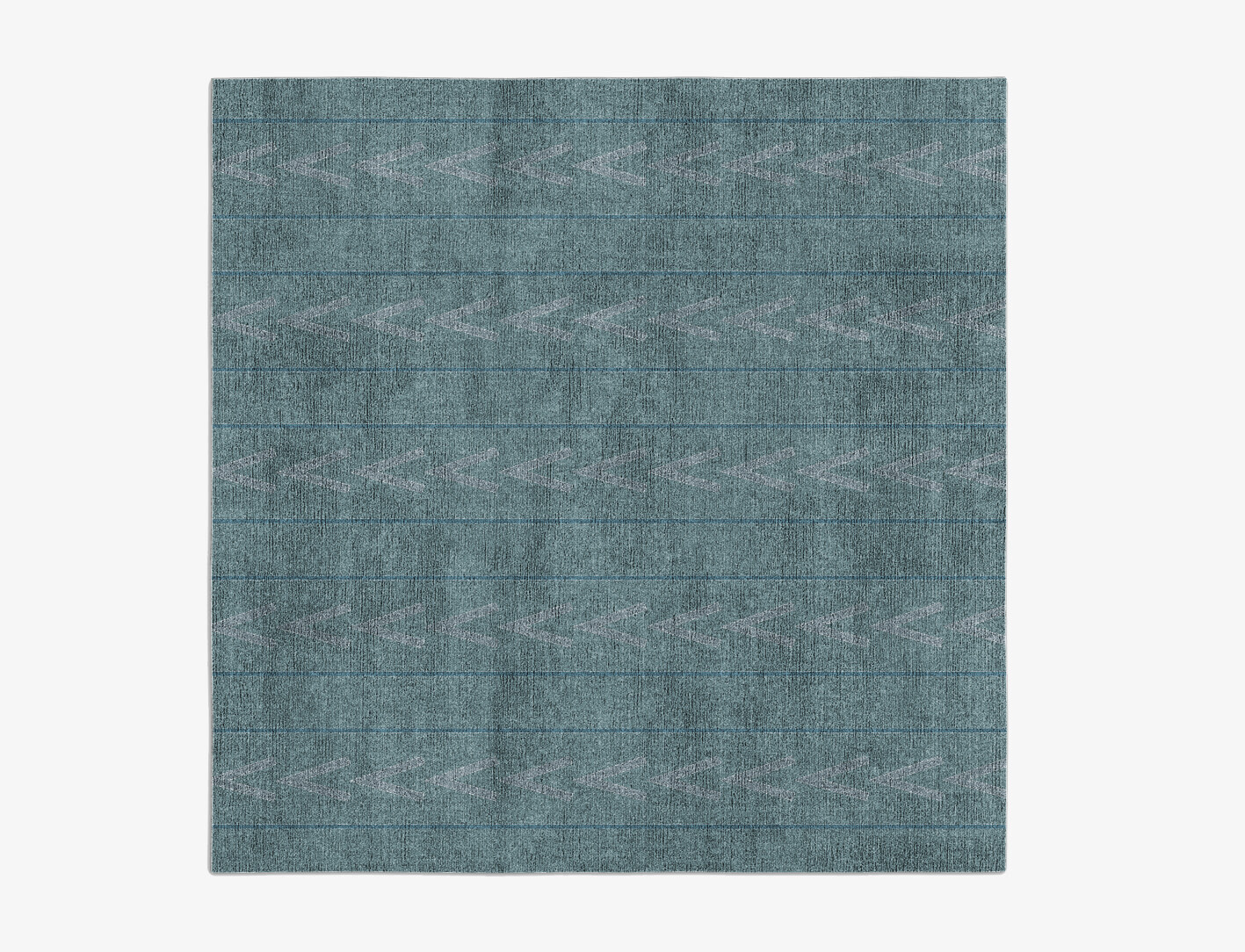 Inverse Minimalist Square Flatweave Bamboo Silk Custom Rug by Rug Artisan