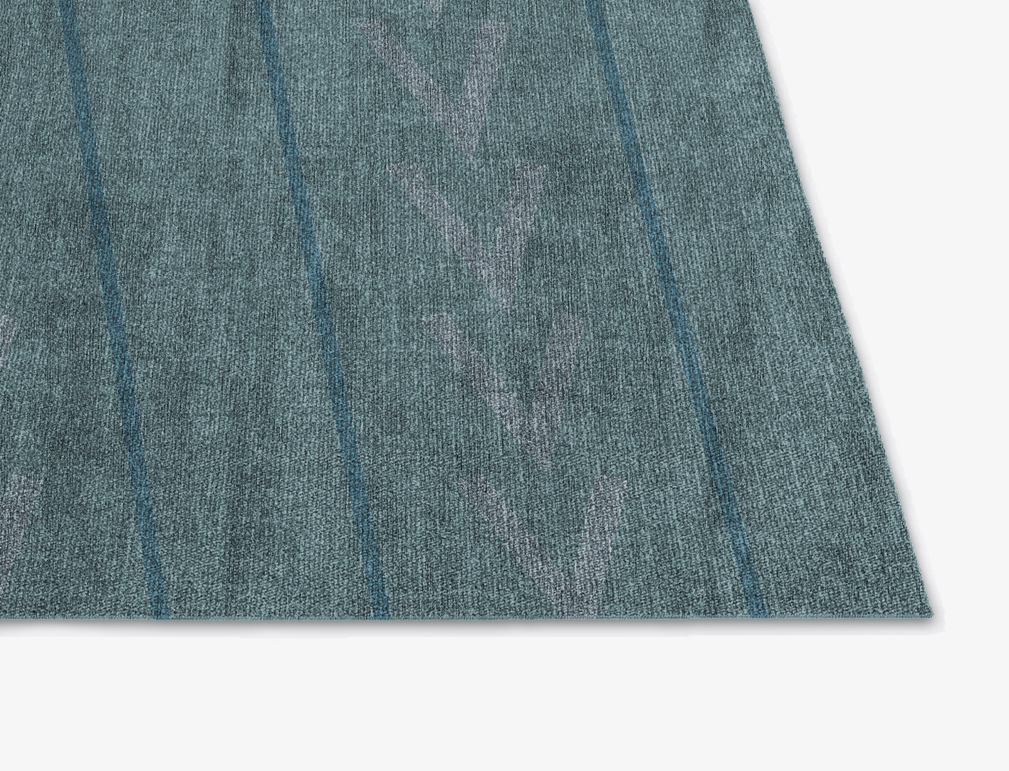 Inverse Minimalist Square Flatweave Bamboo Silk Custom Rug by Rug Artisan