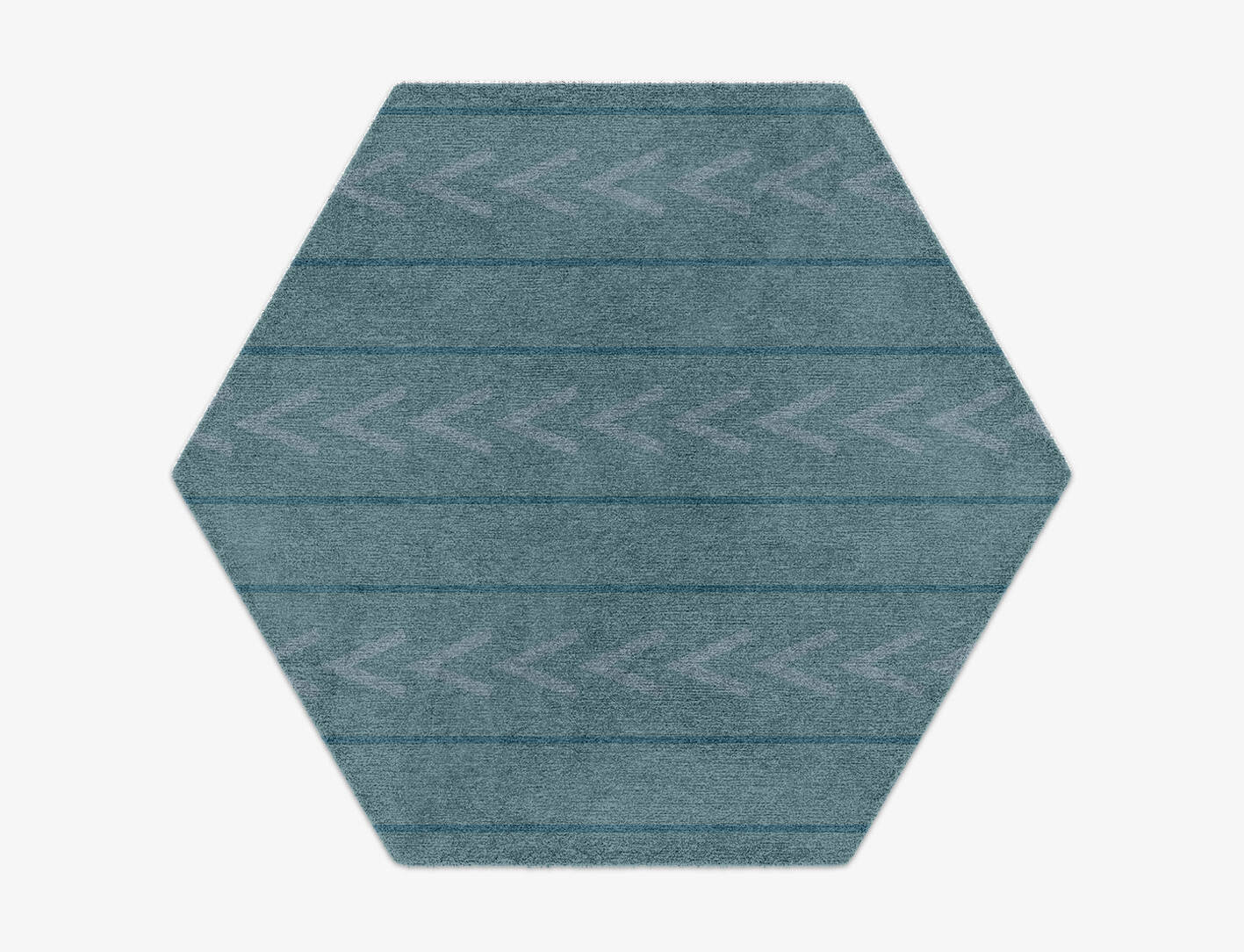 Inverse Minimalist Hexagon Hand Knotted Tibetan Wool Custom Rug by Rug Artisan