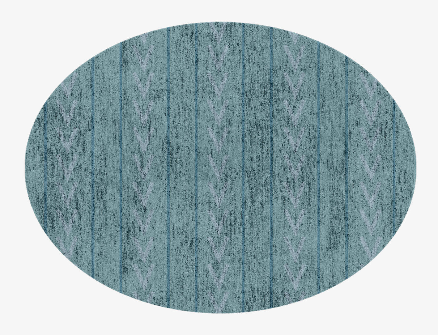 Inverse Minimalist Oval Hand Knotted Bamboo Silk Custom Rug by Rug Artisan