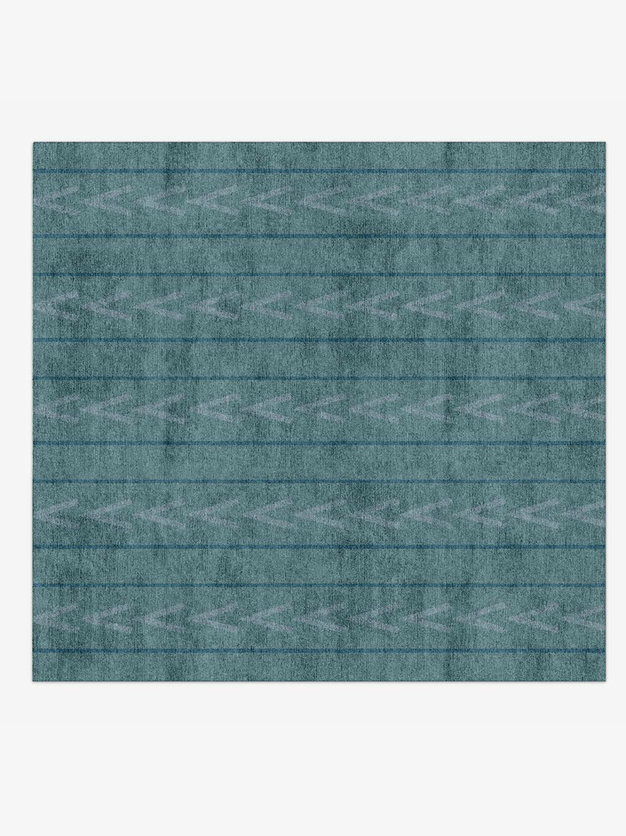 Inverse Minimalist Square Hand Knotted Bamboo Silk Custom Rug by Rug Artisan