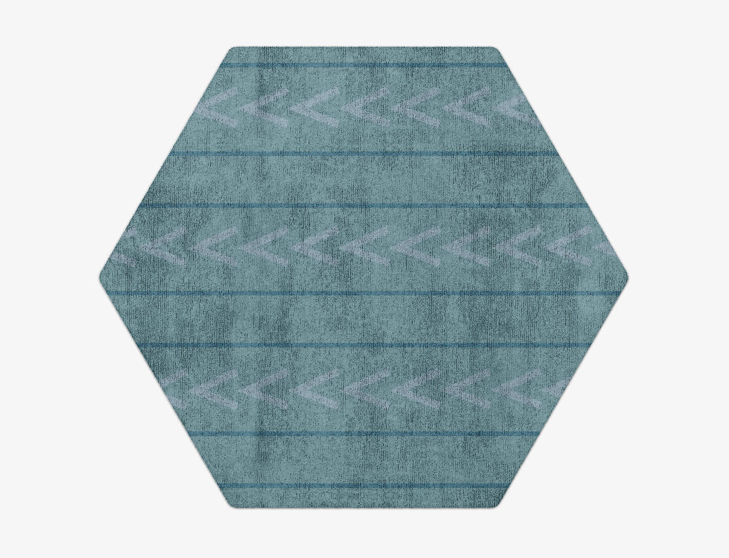 Inverse Minimalist Hexagon Hand Tufted Bamboo Silk Custom Rug by Rug Artisan