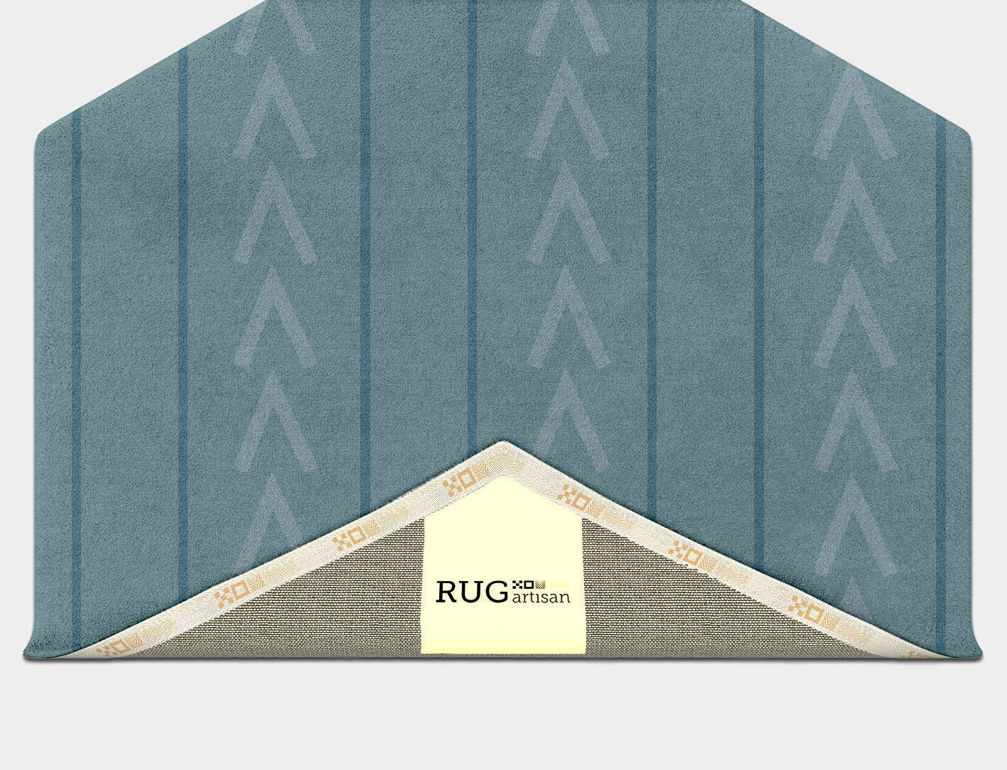 Inverse Minimalist Hexagon Hand Tufted Pure Wool Custom Rug by Rug Artisan