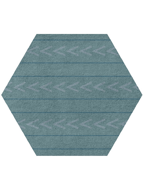 Inverse Minimalist Hexagon Hand Tufted Pure Wool Custom Rug by Rug Artisan