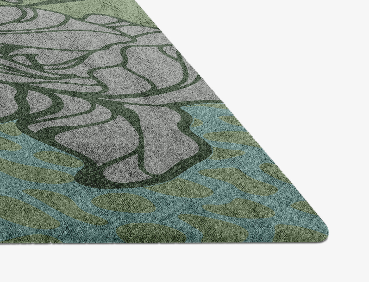 Iris Field of Flowers Diamond Hand Knotted Bamboo Silk Custom Rug by Rug Artisan