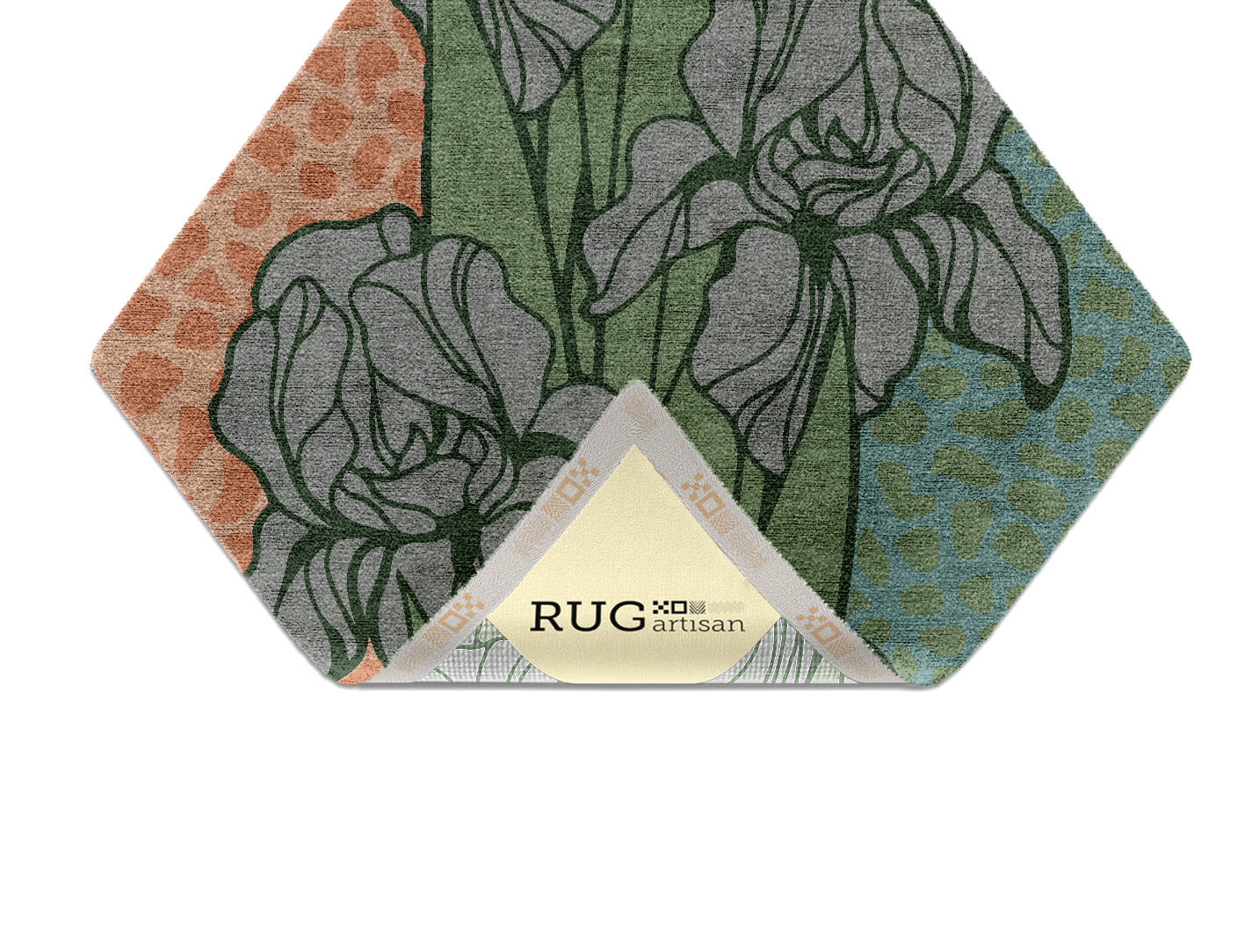 Iris Field of Flowers Diamond Hand Knotted Bamboo Silk Custom Rug by Rug Artisan