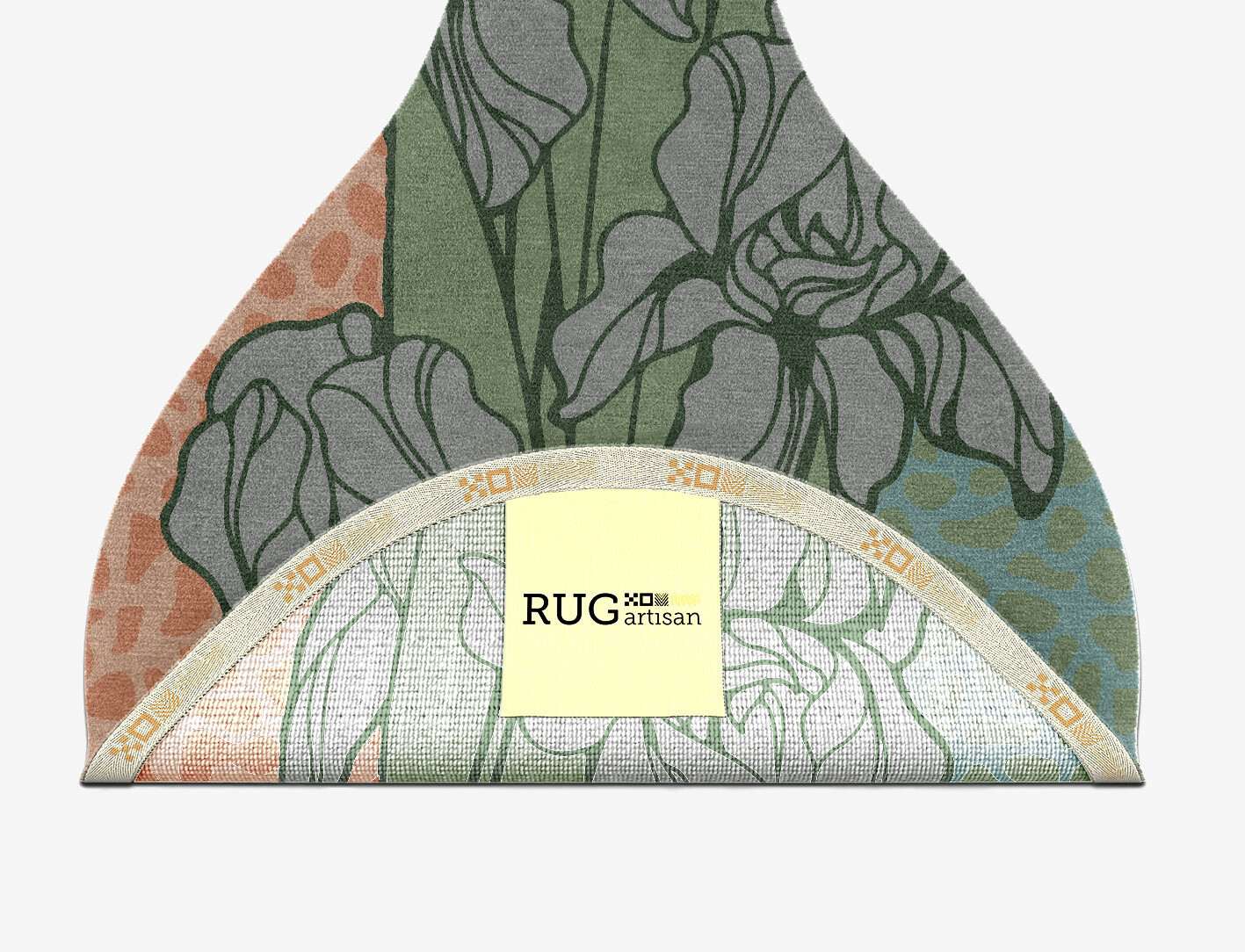 Iris Field of Flowers Drop Hand Knotted Tibetan Wool Custom Rug by Rug Artisan