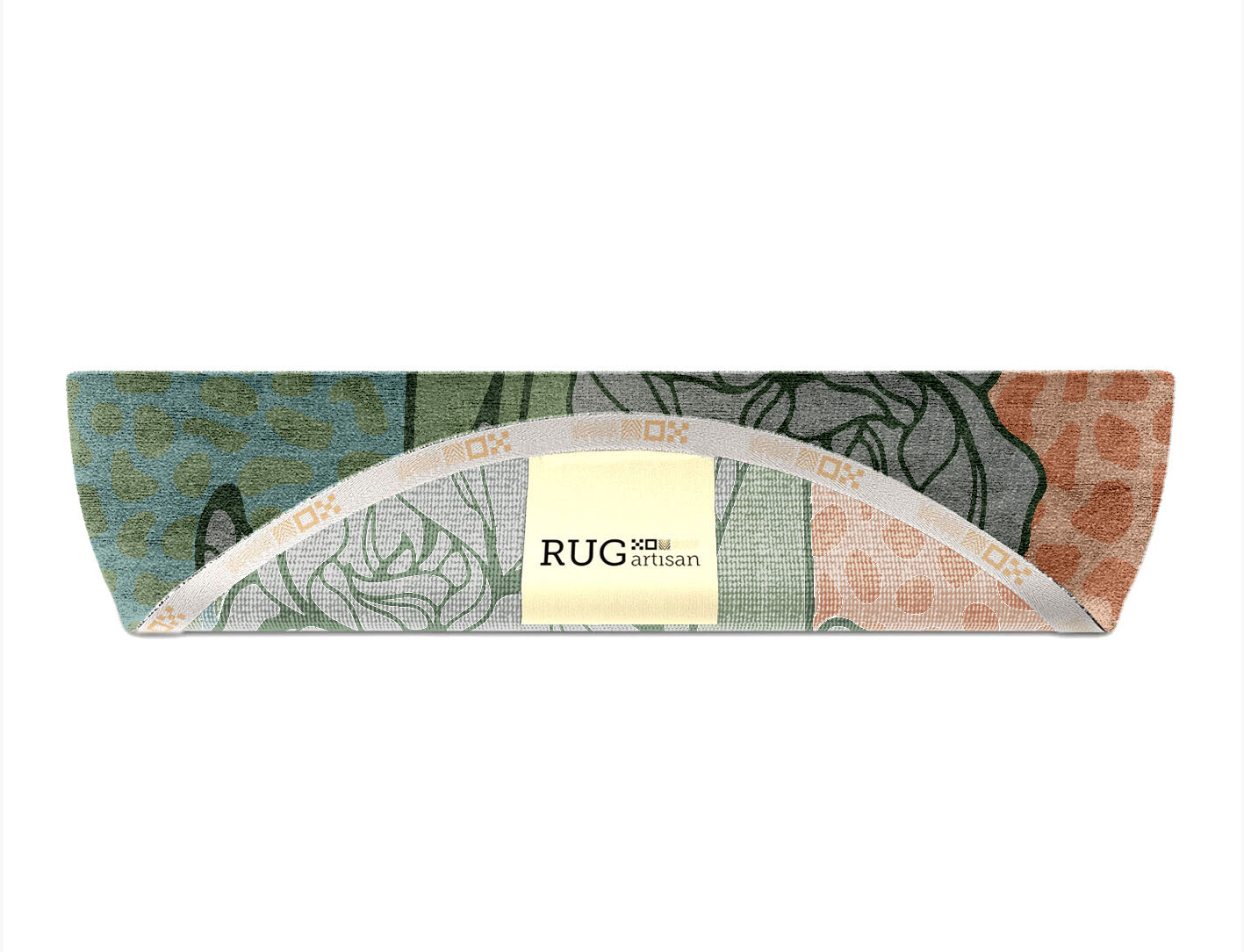 Iris Field of Flowers Halfmoon Hand Knotted Bamboo Silk Custom Rug by Rug Artisan