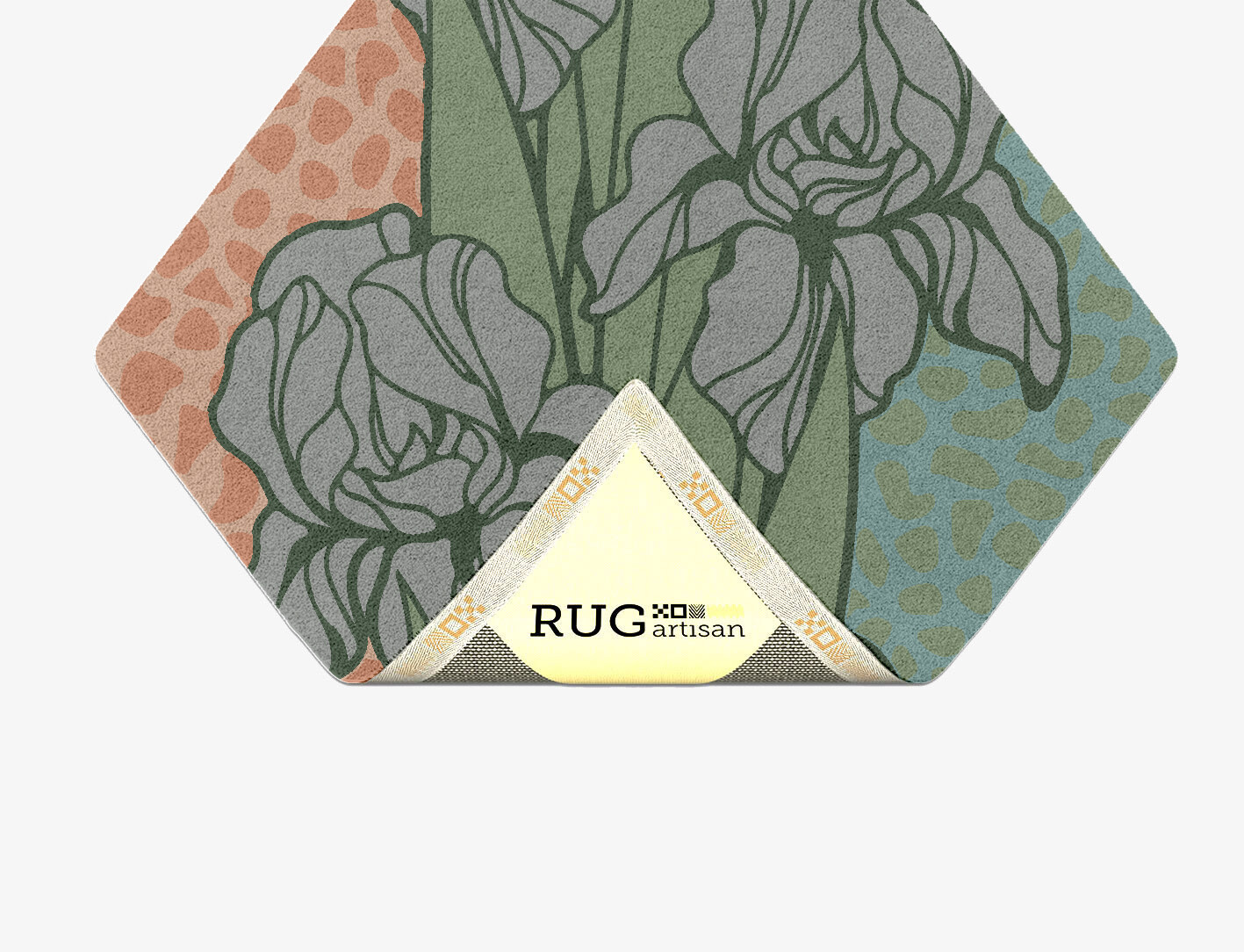 Iris Field of Flowers Diamond Hand Tufted Pure Wool Custom Rug by Rug Artisan